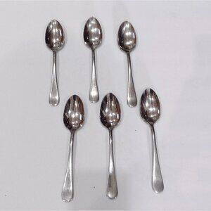 Set Of 6 Insico USA Stainless Steel Soup Spoons Flatware Oval Handle Unknown